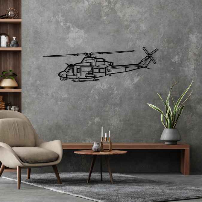UH-1Y Venom Silhouette Metal Wall Art