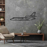 Falcon 50 Silhouette Metal Wall Art