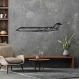 CRJ550 Silhouette Metal Wall Art