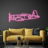 F4U Corsair Neon Silhouette