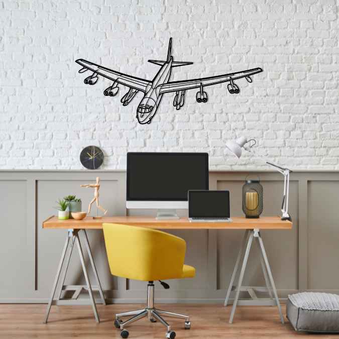 B-52G Stratofortress Angle Silhouette Metal Wall Art