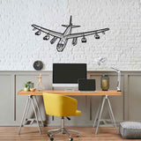 B-52G Stratofortress Angle Silhouette Metal Wall Art