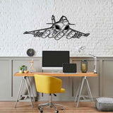 Rafale Angle Silhouette Metal Wall Art