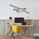 RQ-21 Blackjack Angle Silhouette Metal Wall Art