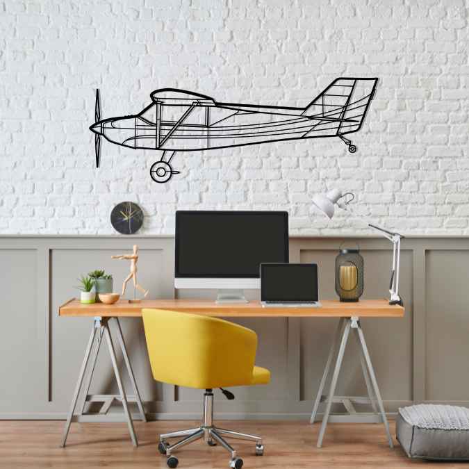 S-6 Coyote II Silhouette Metal Wall Art