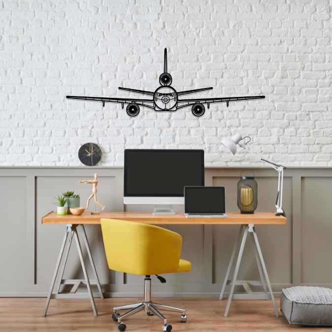 KC-10 Extender Front Silhouette Metal Wall Art