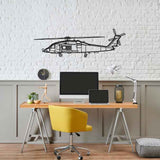 SH-60 Seahawk Silhouette Metal Wall Art