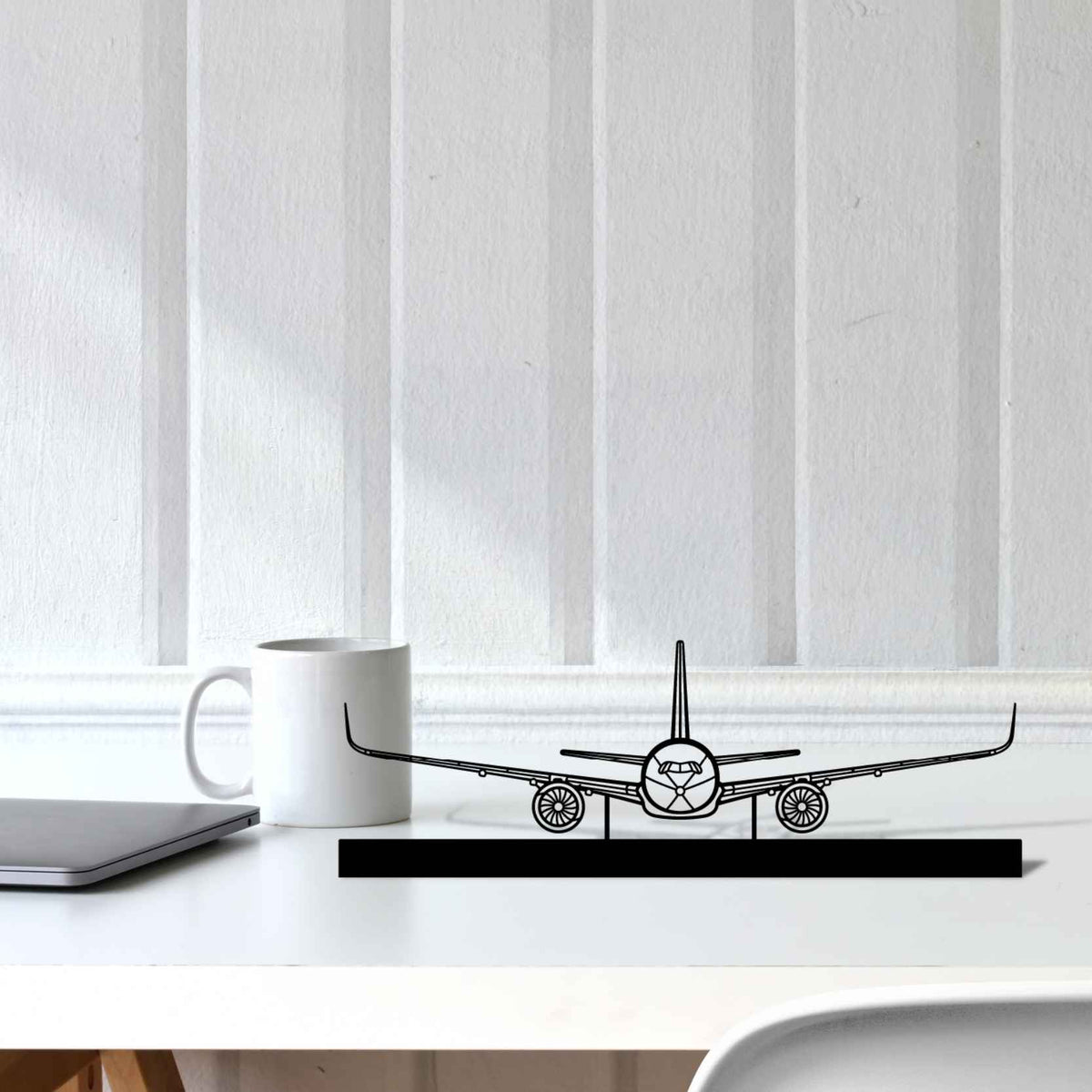 A350 Silhouette Metal Art Stand