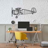 BU-133 Jungmeister Silhouette Metal Wall Art