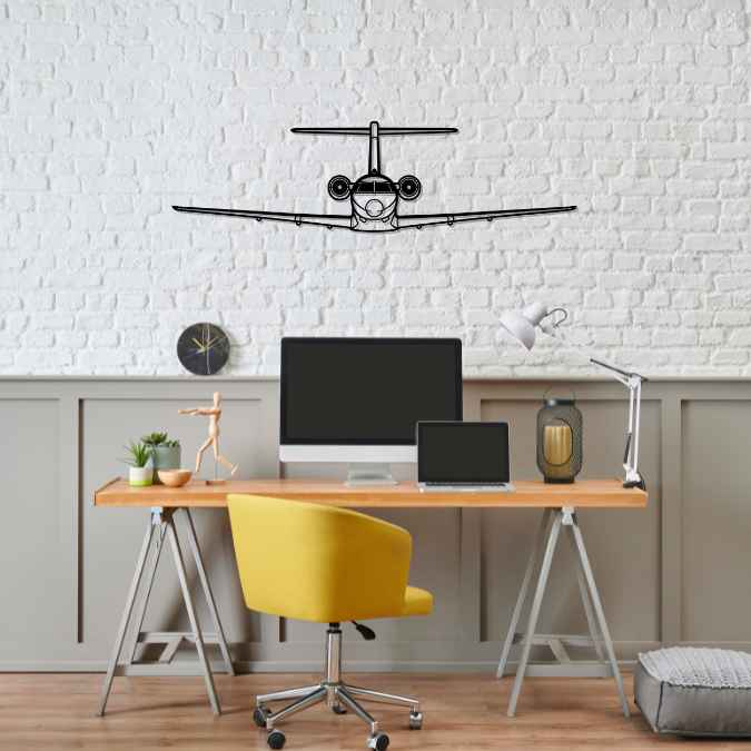 PC-24 2024 Front Silhouette Metal Wall Art