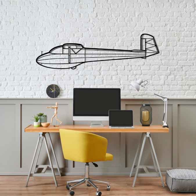 KA-4 Silhouette Metal Wall Art
