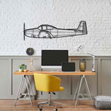 L-17 Navion  Silhouette Metal Wall Art