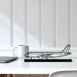 A320 CFM56 Silhouette Metal Art Stand