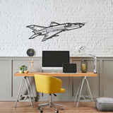 MiG-21 Lancer Angle Silhouette Metal Wall Art
