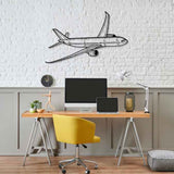 A330-900 neo Angle Silhouette Metal Wall Art