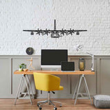 AC-130J Ghostrider With Rockets Front Silhouette Metal Wall Art