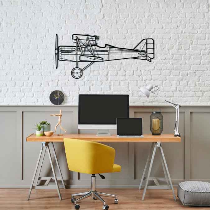 S.E.5a Silhouette Metal Wall Art
