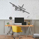 C-130H2 Angle Silhouette Metal Wall Art