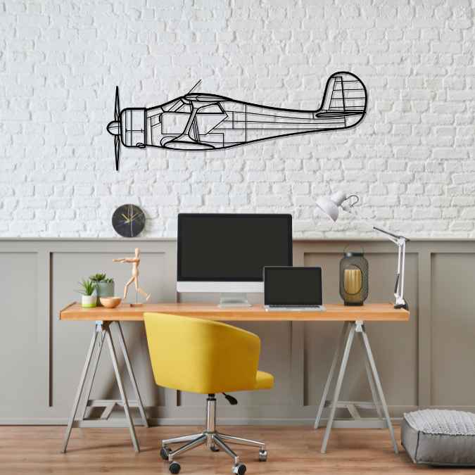 Model D17S Staggerwing 1944 Silhouette Metal Wall Art