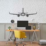 A320neo Front Silhouette Metal Wall Art