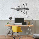 J-35F Draken Top Silhouette Metal Wall Art