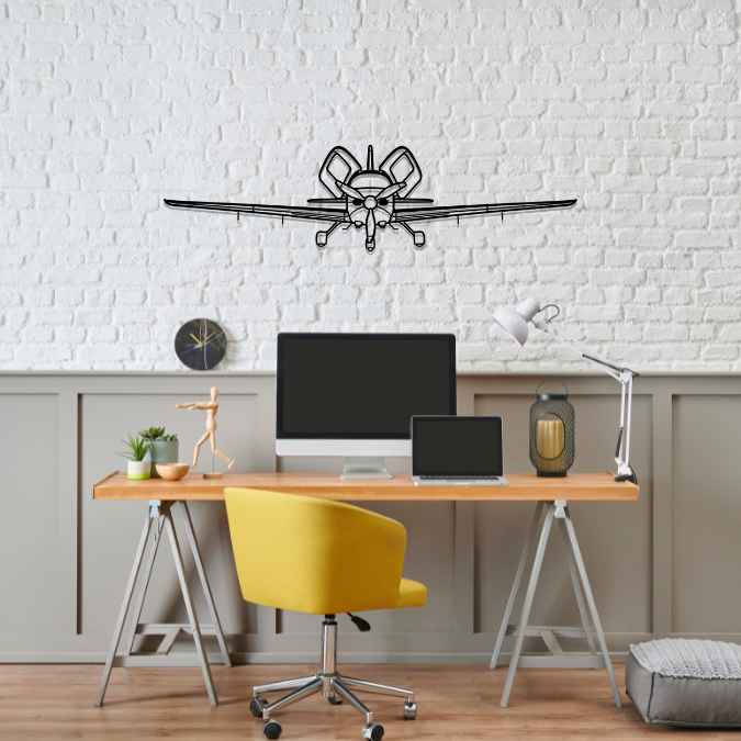 SR22T G6 Front Silhouette Metal Wall Art