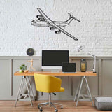 C-141B Starlifter Angle Silhouette Metal Wall Art