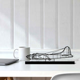 B-17 Silhouette Metal Art Stand