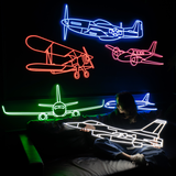 185F floatplane Neon Silhouette