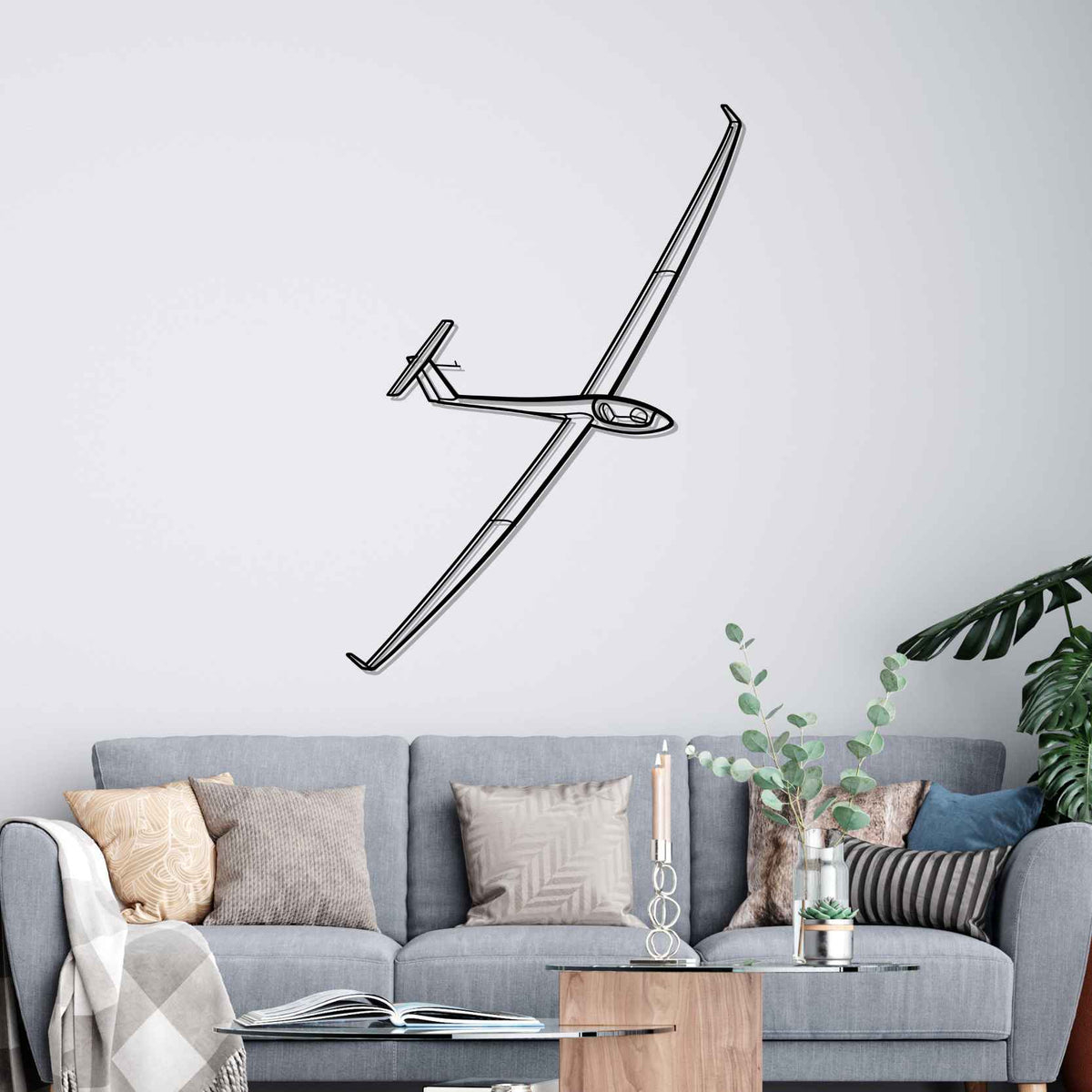 Glider Silhouette Metal Wall Art