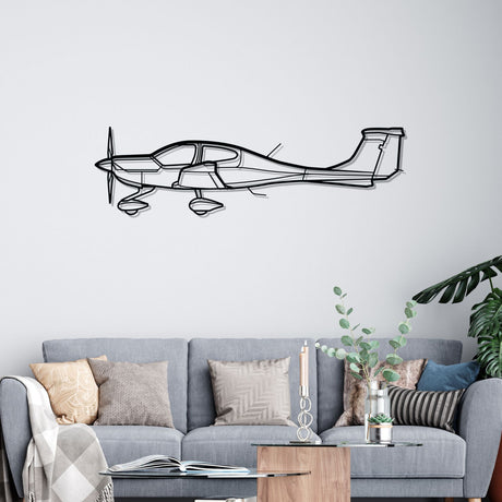 DA40 Silhouette Metal Wall Art