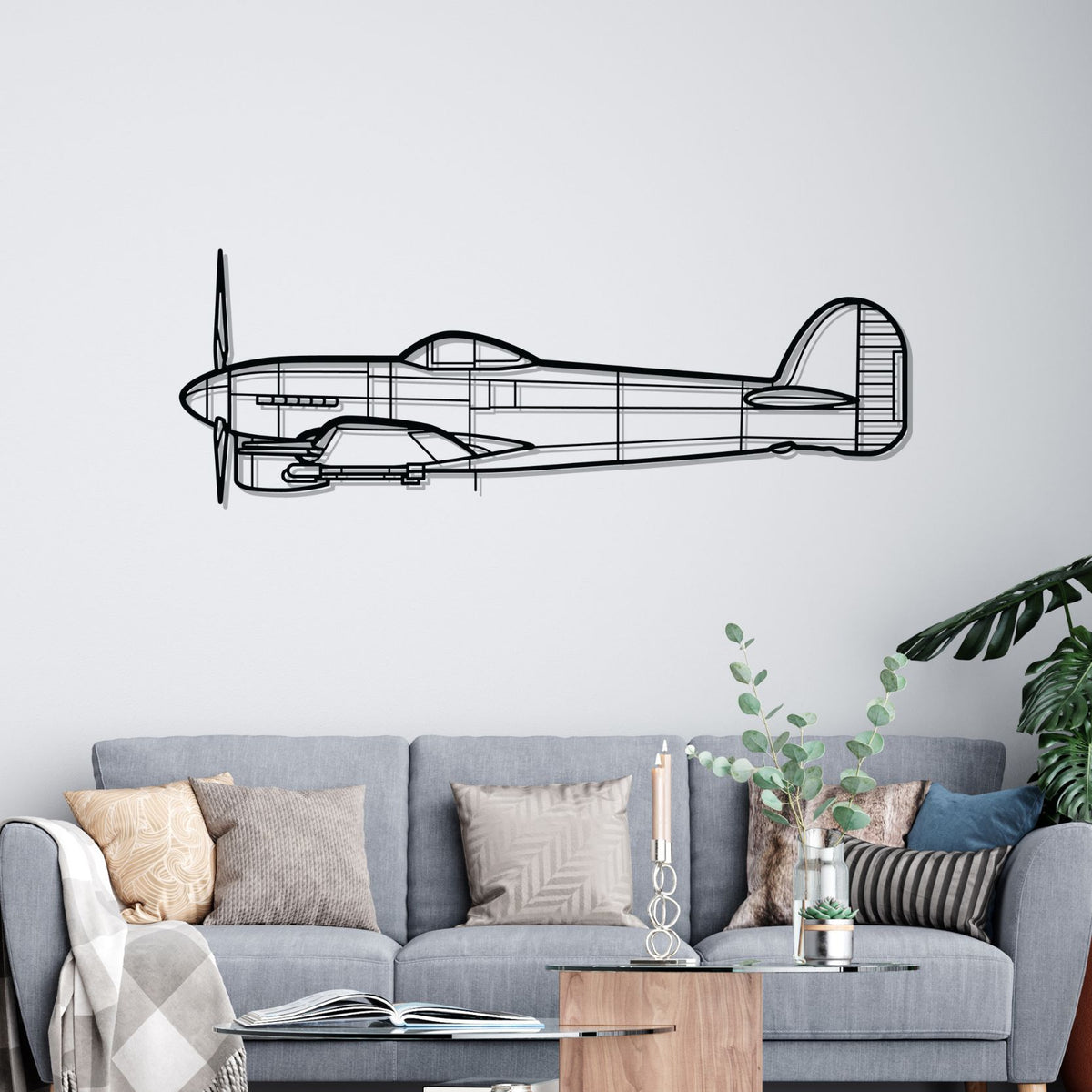 Typhoon Silhouette Metal Wall Art