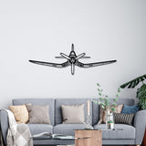 F4U Corsair Front Silhouette Metal Wall Art