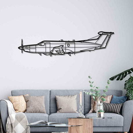U-28A Draco Silhouette Metal Wall Art
