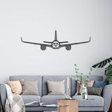 A350 Front Silhouette Metal Wall Art