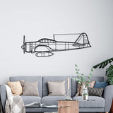 A6M2 Zero Silhouette Metal Wall Art