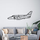 Jetstream 32 Silhouette Metal Wall Art
