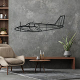 PA-30 Twin Comanche Silhouette Metal Wall Art