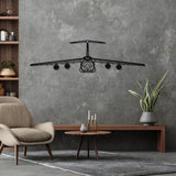 C-5 Galaxy Front Silhouette Metal Wall Art