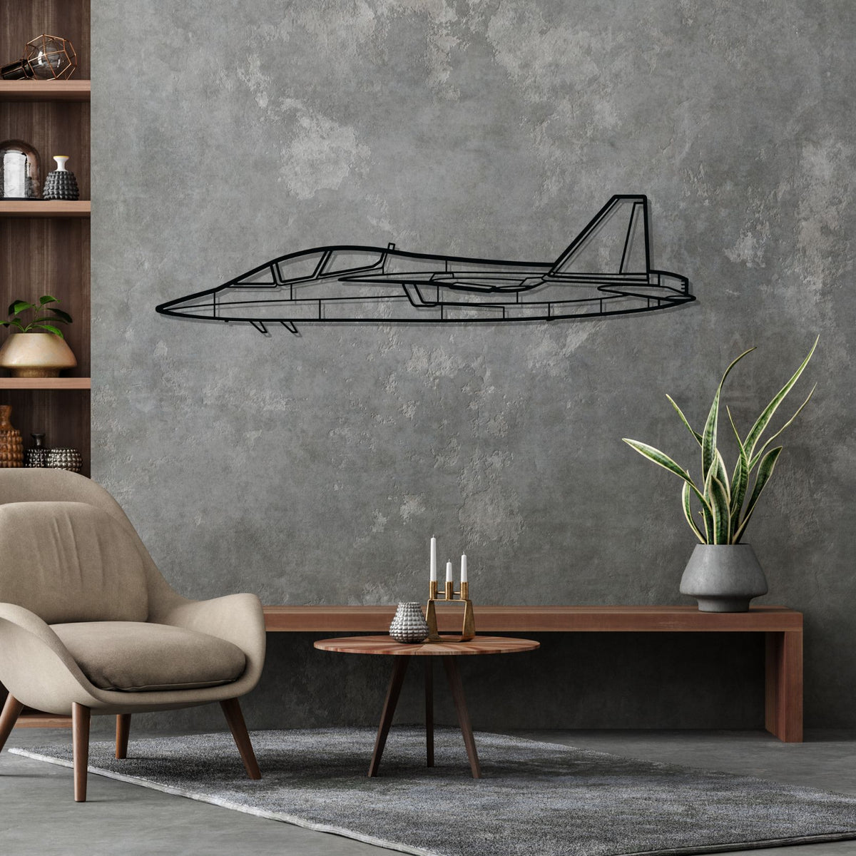 T-7 Red Hawk Silhouette Metal Wall Art