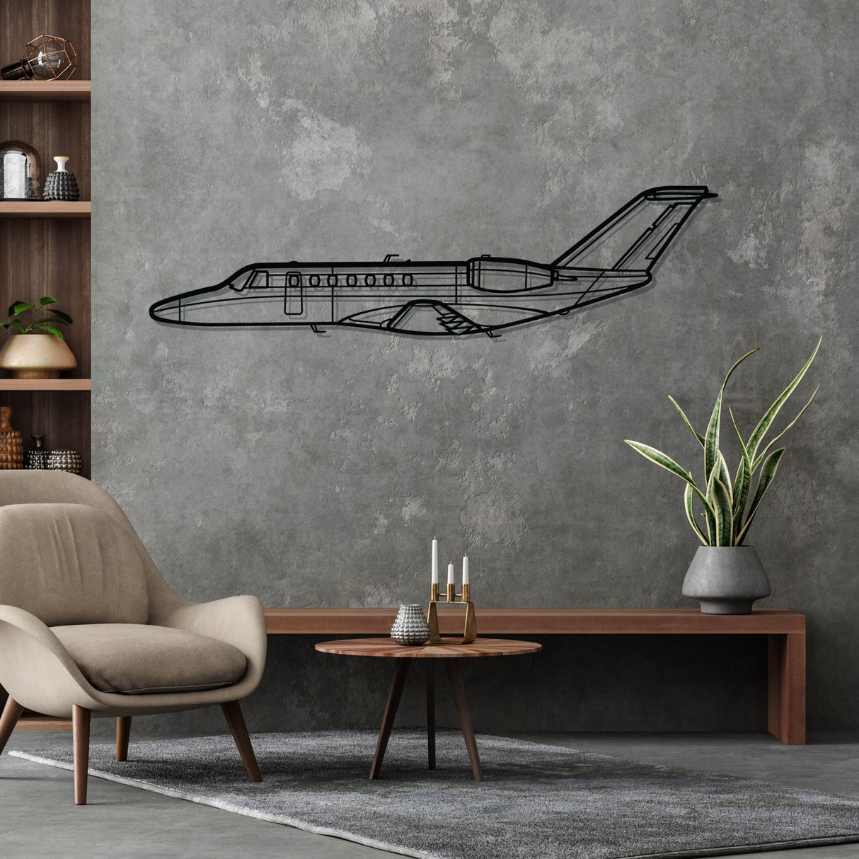 CJ3+ Silhouette Metal Wall Art