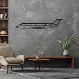 CRJ200 Silhouette Metal Wall Art