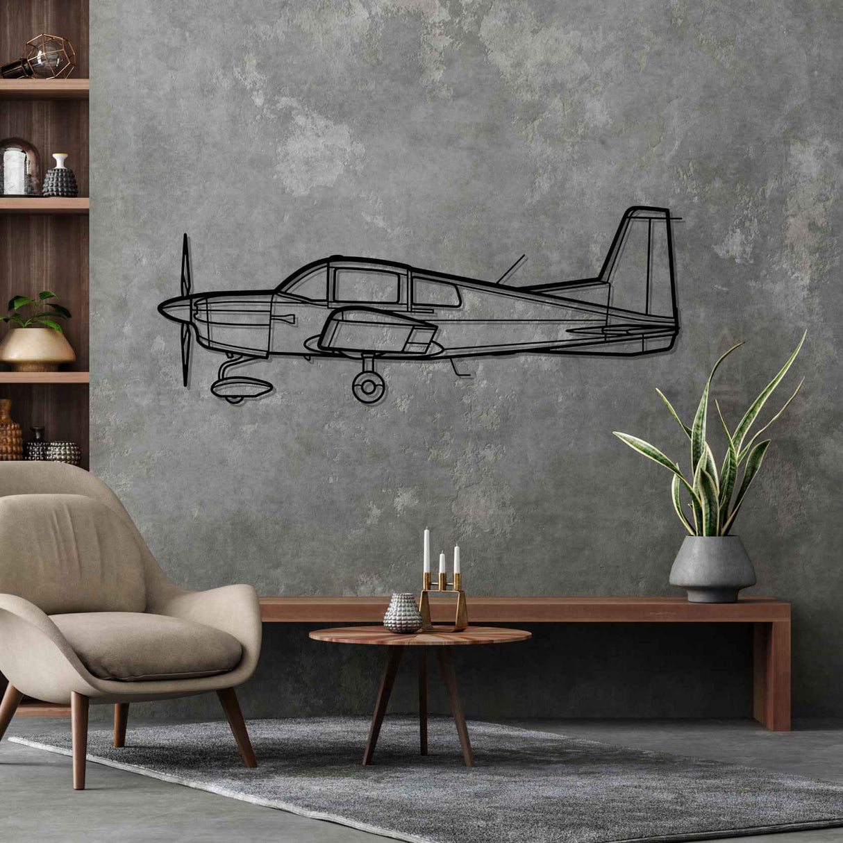 AA-5 Silhouette Metal Wall Art