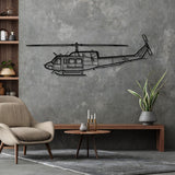 Bell 212 Sentry Silhouette Metal Wall Art