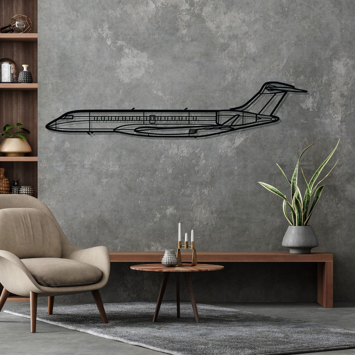 Global 7500 Silhouette Metal Wall Art