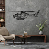 EC-145 Silhouette Metal Wall Art