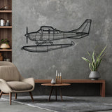 206 Turbo Stationair Silhouette Metal Wall Art