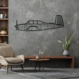 T-34A Mentor Silhouette Metal Wall Art