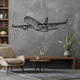 757-200 Angle Silhouette Metal Wall Art