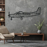 208B Grand Caravan EX Silhouette Metal Wall Art